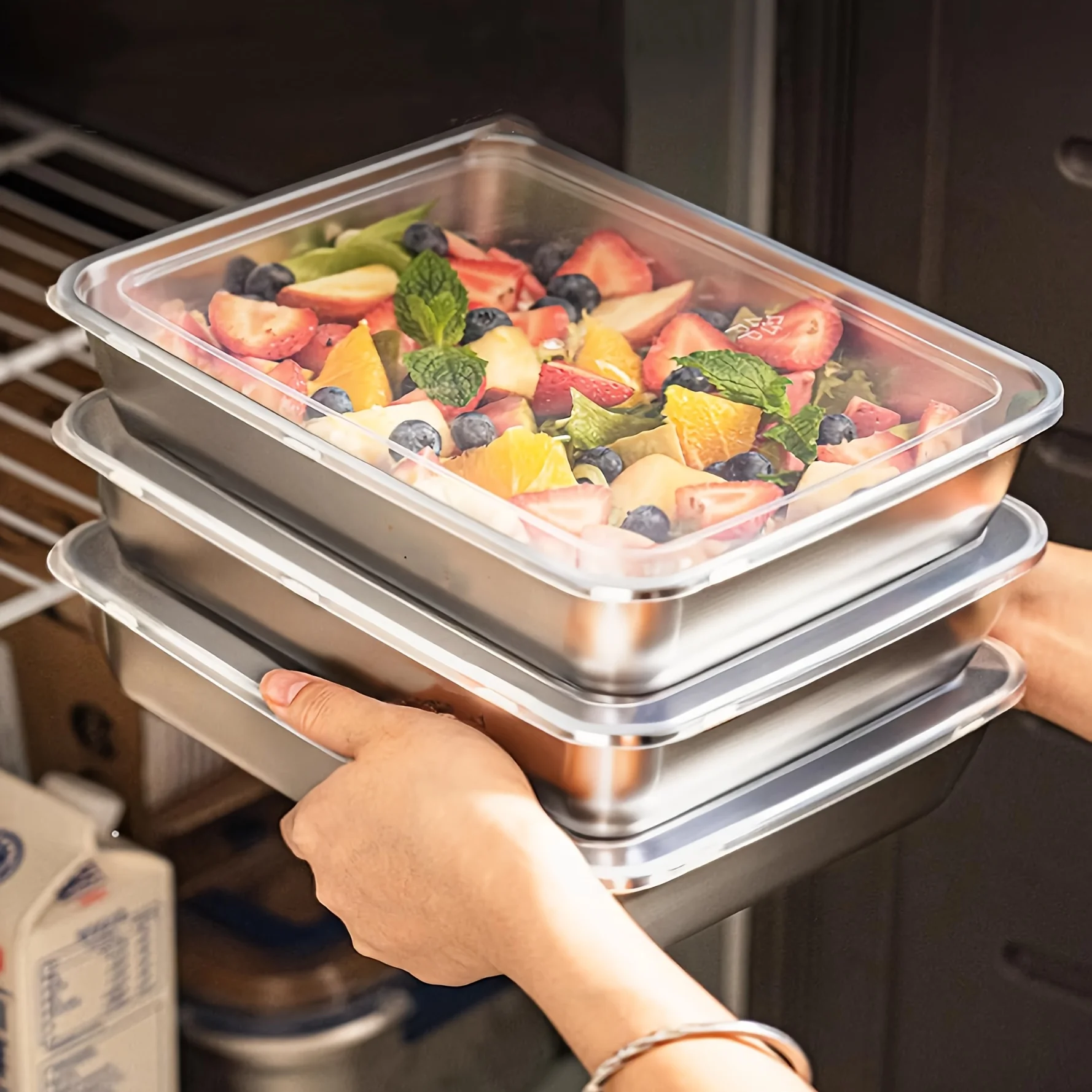 Food Storage Meals - 3 قطع من حاويات الطعام المصنوعة