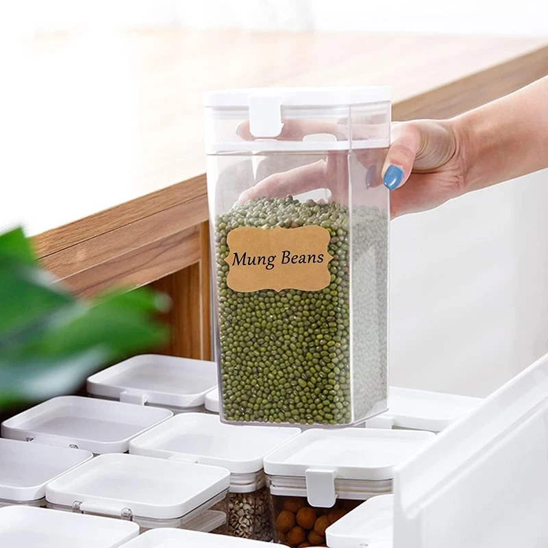 ملصقات ذاتية اللصق لعلب التواب - مراجعة Food Storage Labels وسعره