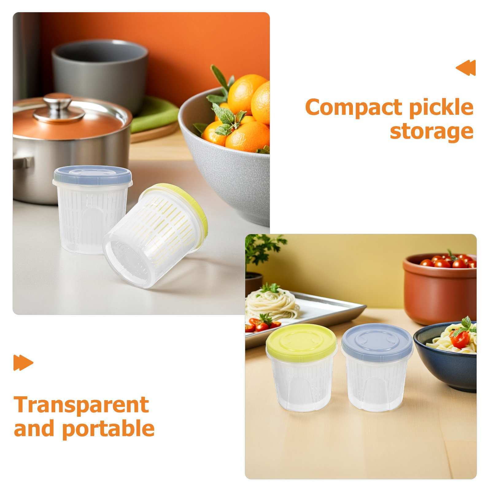 3 قطع من علب تخزين المخللات مح - مراجعة Food Storage Containers وسعره